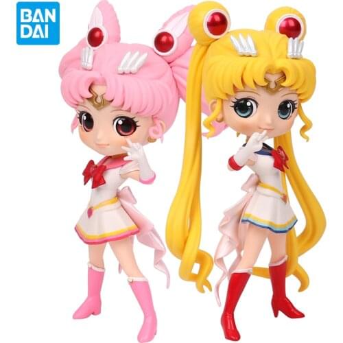 16cm BANDAI Qposket Sailor Moon Chibiusa Action PVC Collection Model Toy Anime Figure Toys For Kids