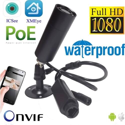 30*77MM 940nm Infrared IR 1080P Starlight POE Mini Waterproof IP Camera Surveillance Network Video P2P Onvif Mini Bullet Camera
