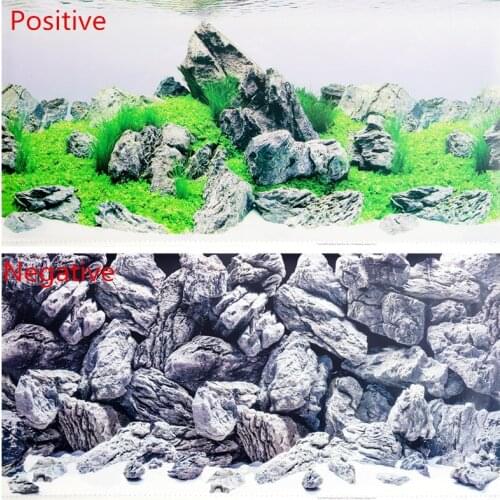 30CM 50CM 60CM Ocean Landscape Poster Fish Tank Background Painting Fish Tank Background Aquarium Decorative Painting Decals