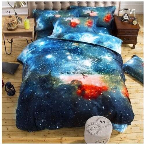 3D Mysterious Dream Sky Digital Printing Home Textile High Quality Bedroom Decoration Down Bed Cover Pillowcase Bedding Set