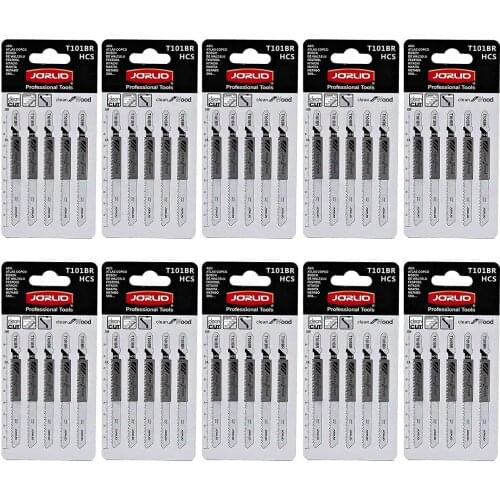 50Pcs Jigsaw Blade T101BR HCS Chainsaw Curve Cutting Tool Kits for DIY Woodworking