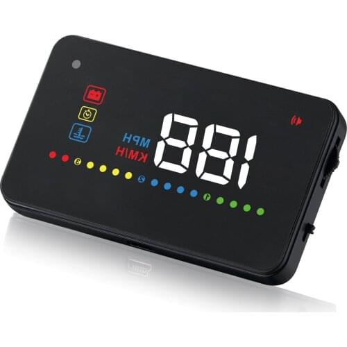 Car Hud Head Up Display New OBD2 Light Sensor Voltage Water Temperature Fatigue Driving Alarm RPM Speed
