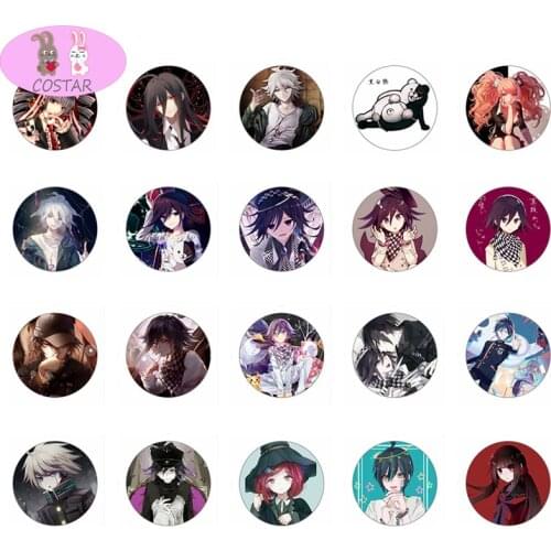 Danganronpa Kirigiri Kyouko Cosplay Badge Naegi Makoto Monokuma Brooch Bag Pins Enoshima Junko Collection Badges for Backpacks