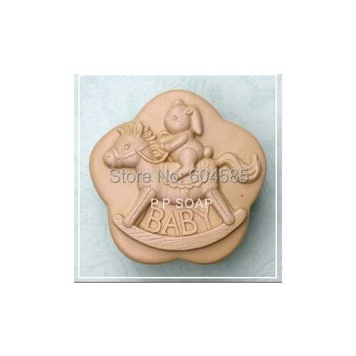 Baby with horse Craft Art Silicone Soap mold Craft Molds DIY Handmade soap molds