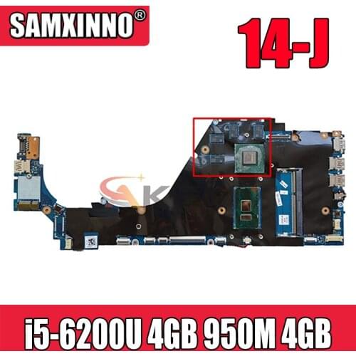 For HP 14-J Laptop Motherboard With SR2EY i5-6200u 4GB RAM 950M 4GB GPU ASV40 LA-C492P 829091-601 MB 100% Tested Fast Ship