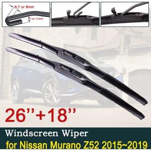 For Nissan Murano Z52 2015~2019 Front Windscreen Windshield Wipers Car Accessories Car Wiper Blades Stickers 2016 2017 2018