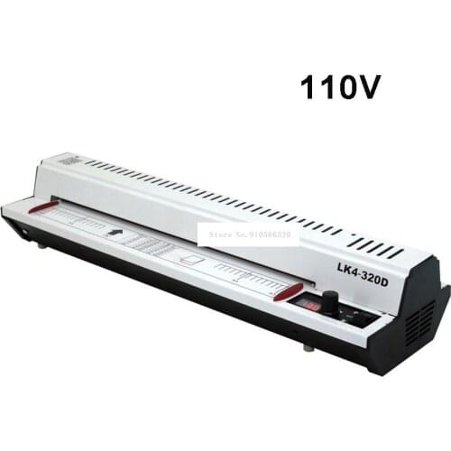 Photo Document Paper A3 A4 Laminating Film Machine Cold/Hot Laminator Knob Operating Temperature 400mm/min LK4-320D
