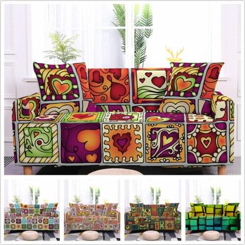 Plaid Pattern Sectional Armchair L Shape Sofa Elastic Stretch Sofa Cover For Living Room Couch Cover Sofa Bed 1/2/3/4 Seaters