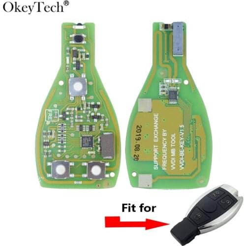 OkeyTech XHORSE VVDI BE Key Pro For Benz V1.5 PCB Remote Key Chip Improved Version Smart Key Shell Can exchange MB BGA token