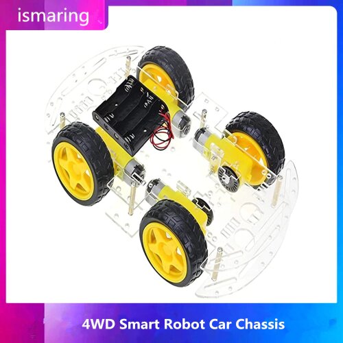 4WD Smart Robot Car Chassis Kits with Speed Encoder and Battery Box for arduino Diy Kit