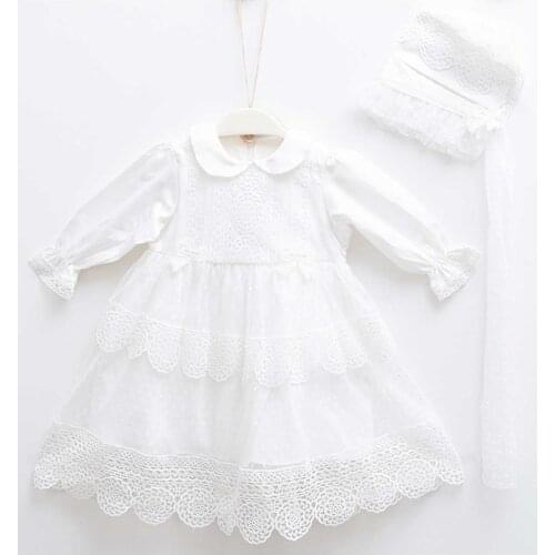 Babies Girl Newborn Dress Suit Baptism Religious Ceremony Clothing 4 Pieces Set Girls Baby Special Daily Toodler Clothes Outfit