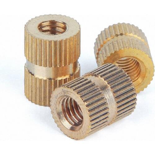 30pcs M2 M2.5 M3 Brass Insert Nuts Double Pass knurled Nut Embedded Fastener for 3D Print