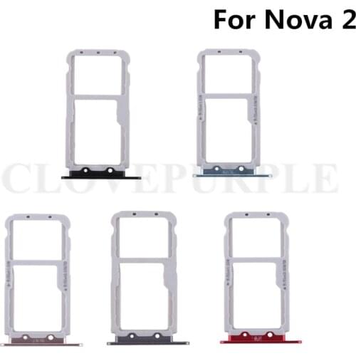 20pcs/lot Nano SIM/ Micro SIM Card Tray Holder Micro SD Card Slot Holder Adapter for Huawei Nova 2 Nova2