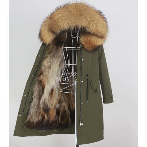 MENINA BONITA X-long Parka Waterproof Winter Jacket Women Natural Raccoon Fur Hood Fox Fur Real Fur Coat Detachable Streetwear