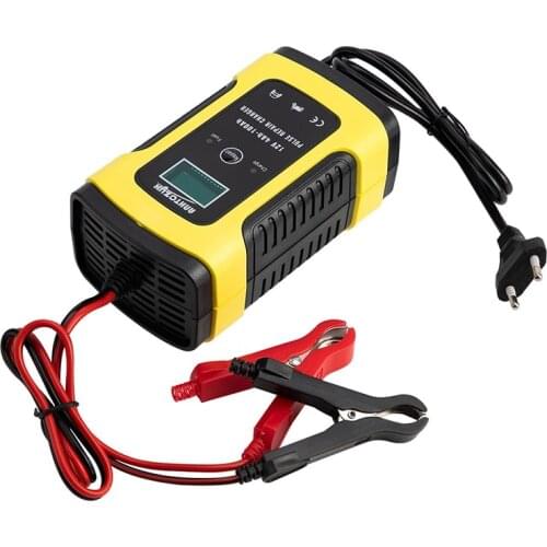 New 12V 6A Full Automatic Car Battery Charger Power Pulse Repair Chargers Wet Dry Lead Acid Battery Chargers Digital LCD Display