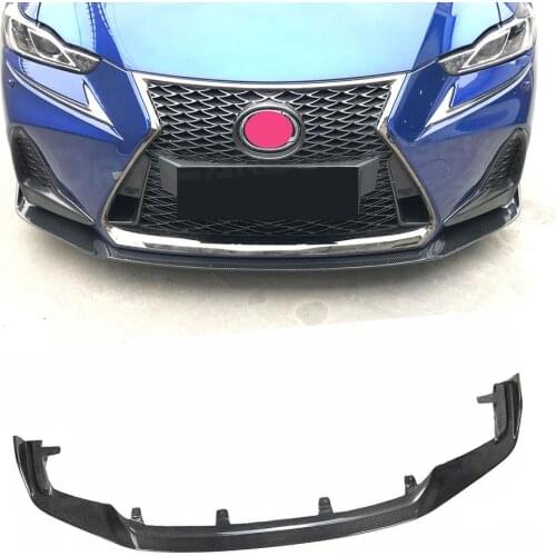 Carbon Fiber Front Bumper Lip Spoiler Guard Chin Protector for LEXUS IS300 IS350 IS F Sport Sedan 4 Door 2017 2018 Apron FRP