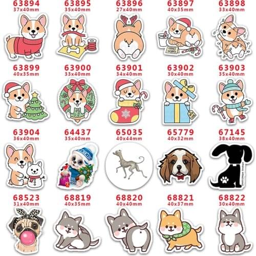 DIY Craft Supplies Sewing Accessories Cartoon Dog Printed Planar Resins Mold 10 Pieces. PR-63894
