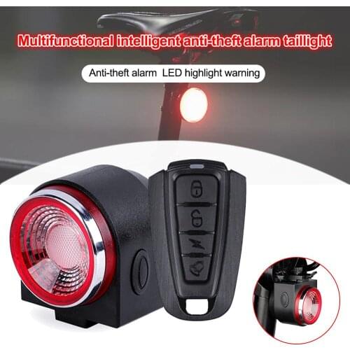 SALE A8 Road Bike Anti-theft Alarm Lock Automatic Brake Cycling Taillight Remote Control Bicycle Rear Light MTB Wireless Bell