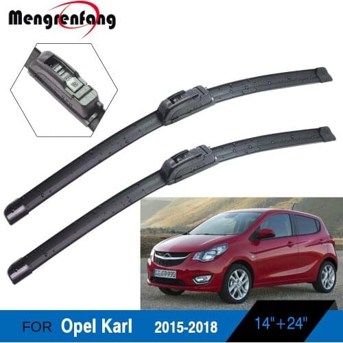 For Opel Karl Car Front Windscreen Wiper Soft Rubber Frameless Wiper Blades Styling 2015 2016 2017 2018