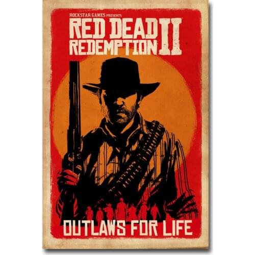 Red Dead Redemption 2 Game Silk Poster Wall Art Canvas Print Painting Wallpaper Decorative Wall Picture for Living Room