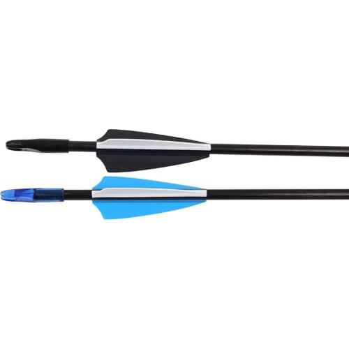 Archery Fiberglass Arrows 80cm Hunting Target Arrows for Recurve Bow Traditional Longbow with Fixed Arrows Tips 6MM Arrow Nocks