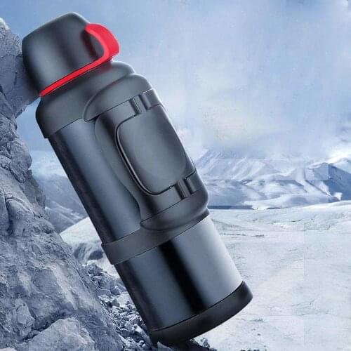 Stainless Steel Insulation Kettle Outdoor Large Capacity Travel 4L/135Oz for Tea Water Double Wall Insulated Portable Car Bottle