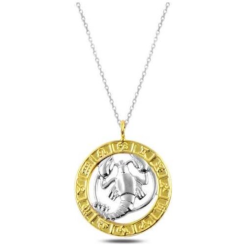 Tevuli 925 Sterling Silver Gold Crab Zodiac Pendant