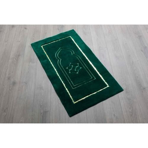 Secdem Green Green Plush Prayer Rug