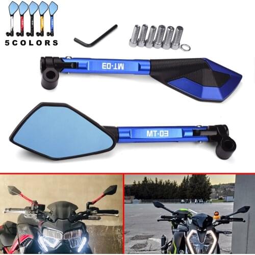 For YAMAHA MT-03 MT03 MT 03 2015 2016 2017 2018 Motorcycle Rear View Mirrors Rearview Handlebar Mirror CNC Aluminum Accessories