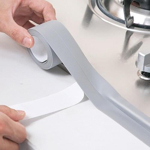 1 Roll Self-adhesive Waterproof Bathroom Kitchen Sealing Strip Tape Wall Sticker Wall Sticker