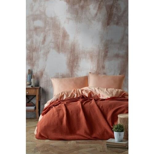 100% Cotton Muslin Summer Bedspread, Blanket, Sofa Cover, Breathable High Quality 4 ply, Yarn Dyed Muslin Fabric, Soft 200x220cm