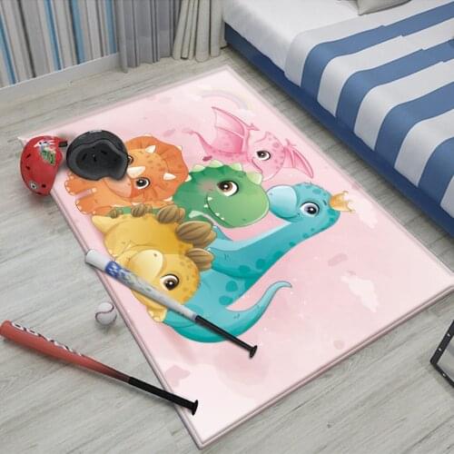 2021 Alfombra Cartoon Cute Kid Carpet Animal Printed Child Playing Blanket Modern Brief Carpets for Palor Bedroom LivingRoom Rug