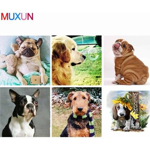 5D Diy Diamond Painting Animal Diamond Mosaic Dog Diamond Embroidery Full Set Needlework Kits Holiday Gift Diamond Paint Rp928