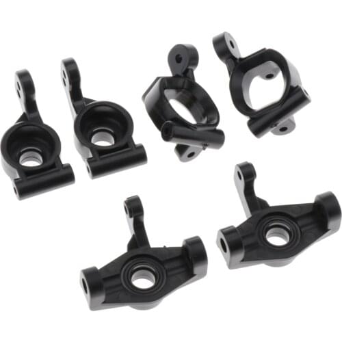6pcs RC 1:14 Plastic Hub Carrier Upgrade Parts Black for WLtoys 144001 Car