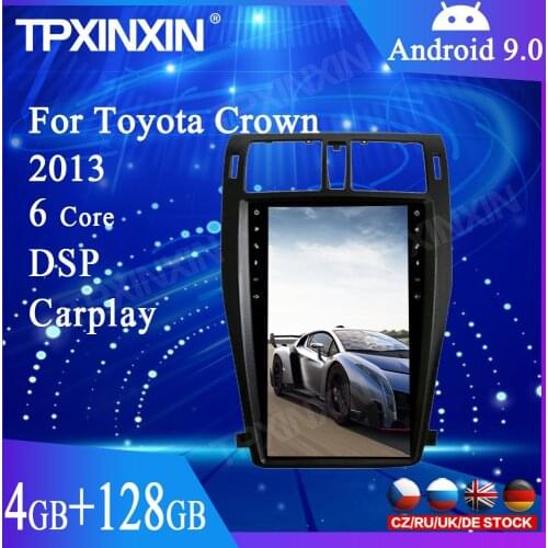 Tesla Style Android 9.0 PX6 Car GPS Navigation For TOYOTA CROWN 13th 2009-2014 Stereo Head unit Multimedia Player Auto Radio DSP