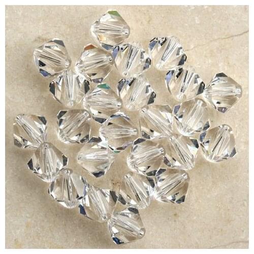 Free Shipping, 288pcs/Lot 6mm crystal clear color Chinese Top Quality Crystal Bicone Beads