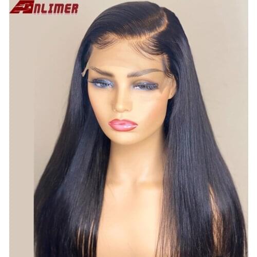 Brazilian Straight 5x5 Silk Base Lace Front Human Hair Wigs Natural Color Remy Hair 13x4 Lace Frontal Human Hair Wigs 8-26 Inch