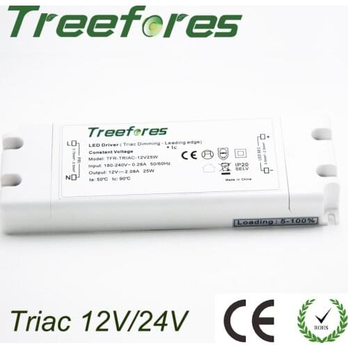 CE RoHS 8W 15W 25W 50W 75W Triac led dimmable driver AC110V 220V 240V to DC 12V 24V Transformer Dimming Power Supply