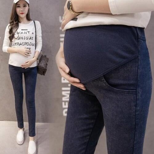 Elastic Waist Denim Maternity Jeans Pants Trousers Maternity Clothes Jeans Woman Clothes For Pregnant Women Pregnancy Clothes