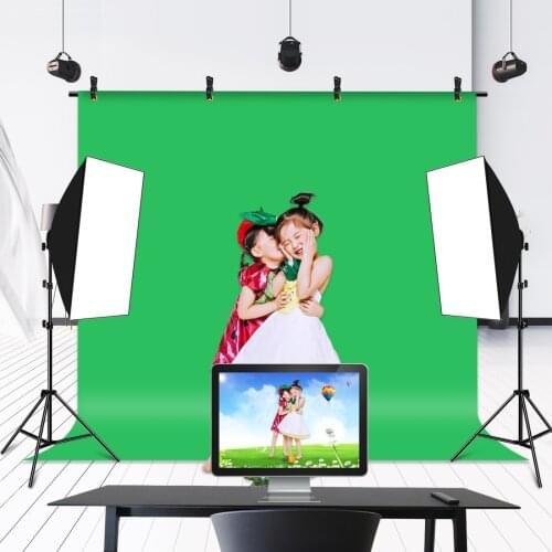 Photography Backdrop T-shape Background Support Stand System Clips/Green Screen For Photo Studio Photography 1x2m/2x2m