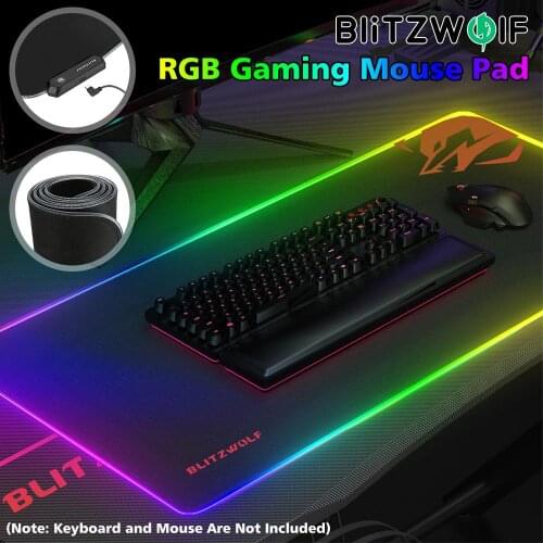 BlitzWolf BW-MP1 RGB Gaming Mouse Pad Large Keyboard for Pad for PC Desktop Table Protective Mat for Home Office Mouse Pads