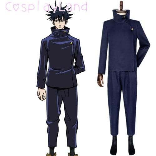 Jujutsu Kaisen Fushiguro Megumi Cosplay Costume Halloween Costumes Men Outfit School Uniform Anime Suit Top Pants