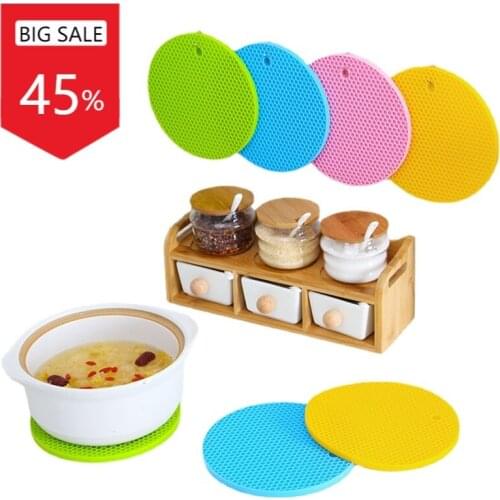 14cm Round Heat Resistant Silicone Mat Drink Cup Coasters Non-slip Pot Holder Table Placemat Kitchen Accessories Onderzetters