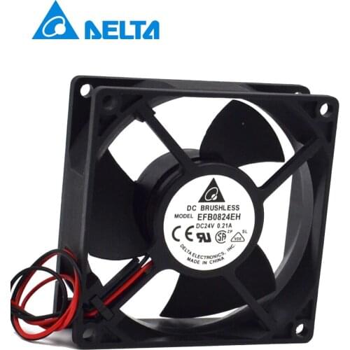 Delta Original new EFB0824EH 8025 8CM 80m 24V 0.21A clover dual ball bearing cooling fan drive for 80*80*25mm
