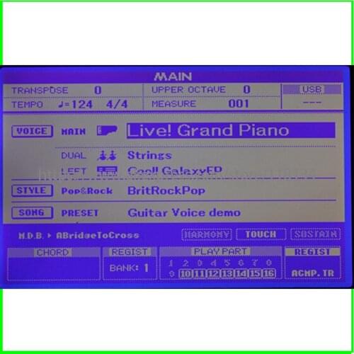 100% test original For YAMAHA DGX520 DGX620 YPG625 DGX630 DGX640 psr s500 s550 s650 mm6 mm8 LCD screen display module