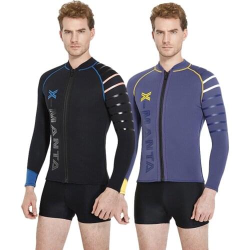 Mens 3mm Neoprene Diving Swimsuit Wetsuit Jacket for Scuba Surfing Snorkeling Swimming and Water Sports Mens Wetsuit Jacket