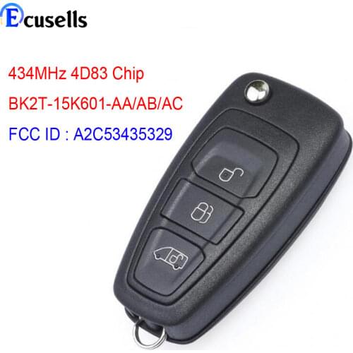 OME 3B Car Remote Key For Ford Tourne Transit /Transit Custom 2015 2016 BK2T-15K601-AA/ AB/ AC/AD 434MHz 4D83: A2C53435329