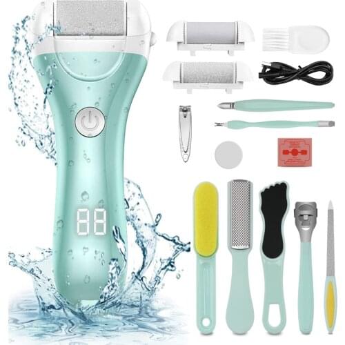 Rechargeable Electric Foot File Callus Remover Machine Pedicure Device Foot Care Tools Feet For Heels Remove Dead Skin 10pcs