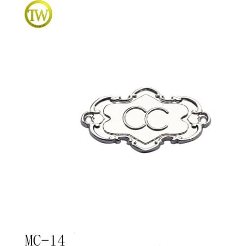 Custom logo stamping custom die cast metal tag for garment