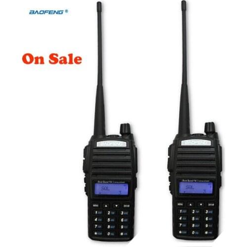 2pcs Walkie Talkie Pair UV 82 Dual band UHF VHF Portable Radio Scanner For 2 two way Radio Transceiver Baofeng uv-82 Ham Radio